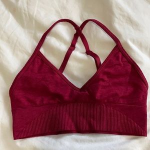 Red lululemon sports bra